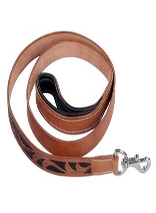 Skora Leather Padded Custom Handmade Hand Tool Dog Collar and Leash Set (Large) Combo Offer Dog Leash with Dog Leather Collar - Image 4
